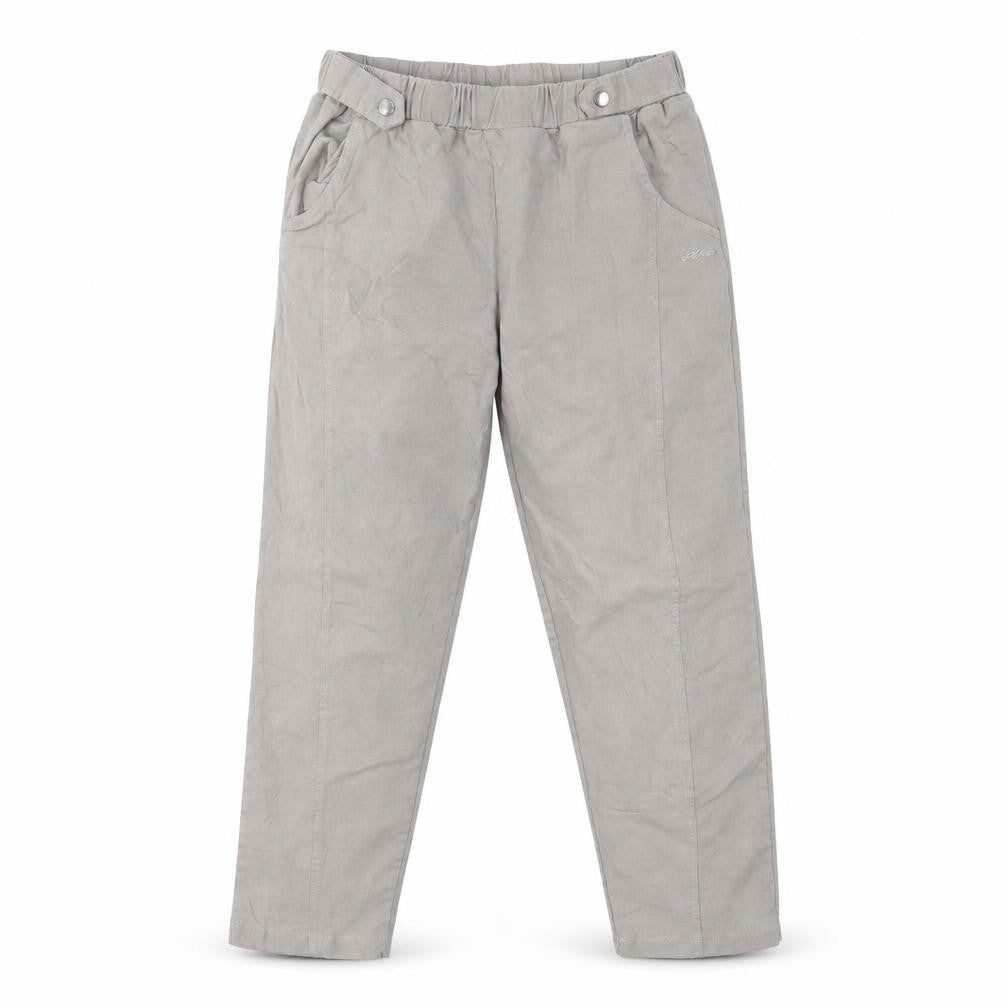 Front view of Maple women’s grey trousers, size UK 28, in, 21-inch leg