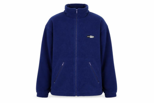 Front view of Neutral Territory men’s blue jacket, size M