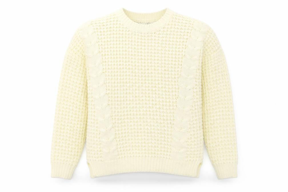 Front view of Matalan men’s beige knit jumper, size XL
