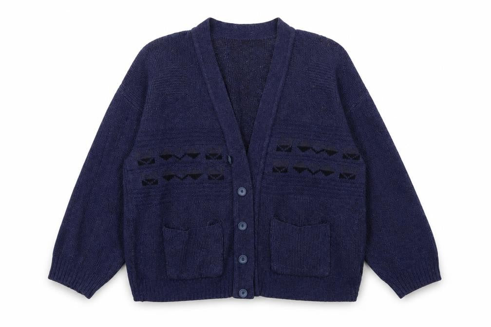 BONNOCKBURN Womens Blue  Knit Cardigan Jumper Size S