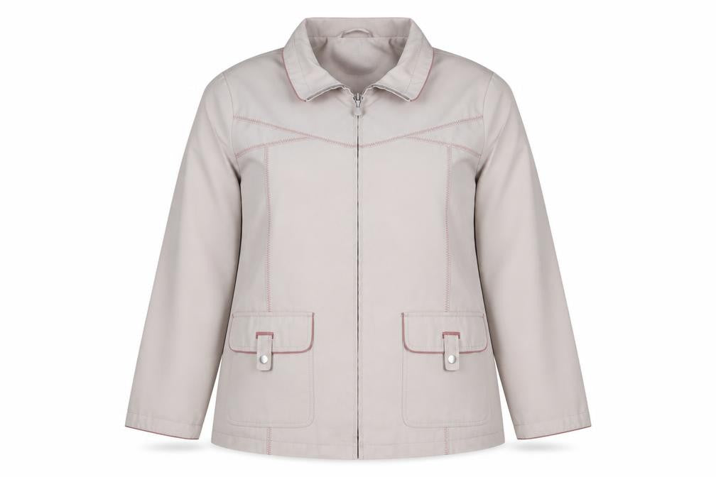 Front view of Bonmarché women’s pink jacket coat, size XL
