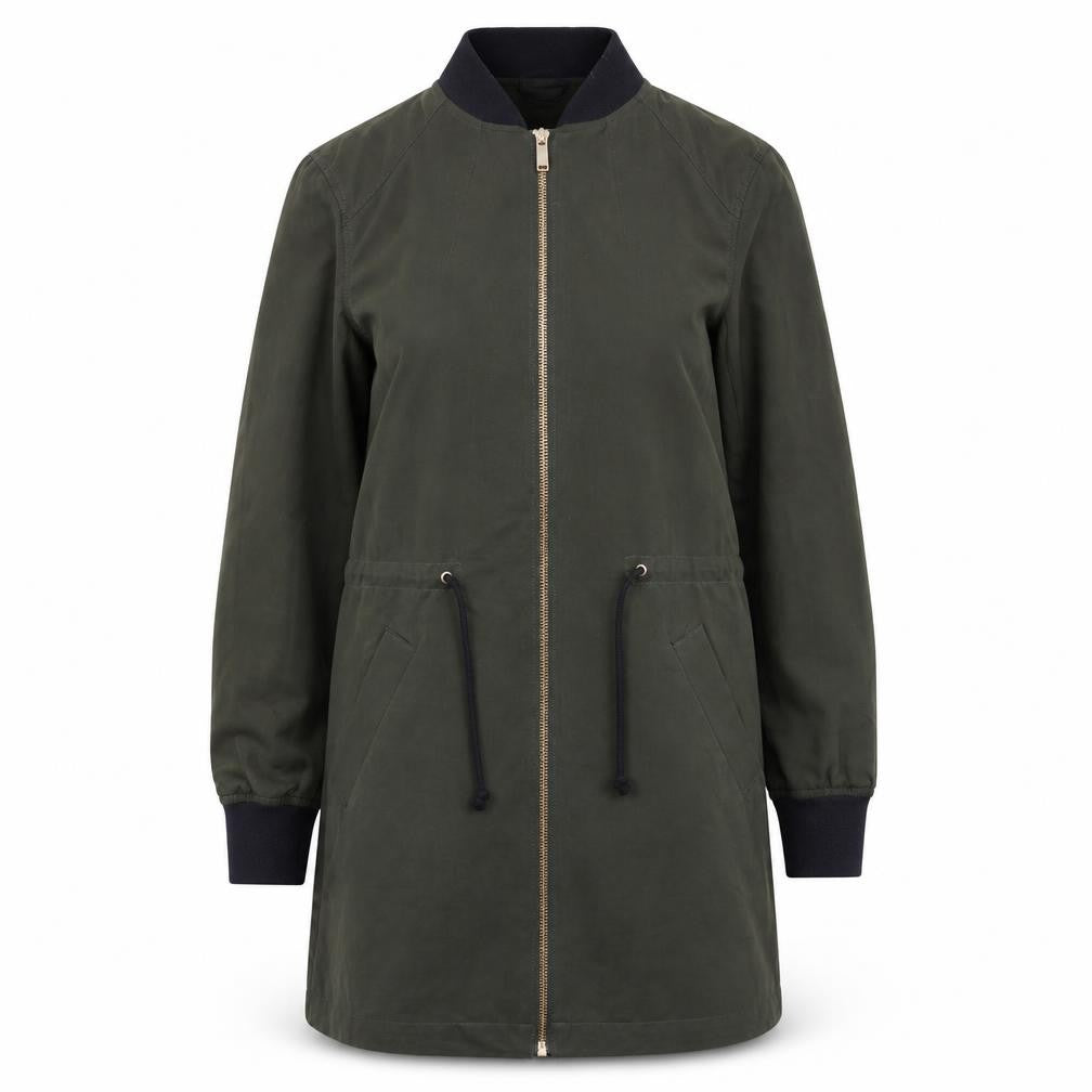 Front view of Divided by H&M women’s green jacket, size UK 6