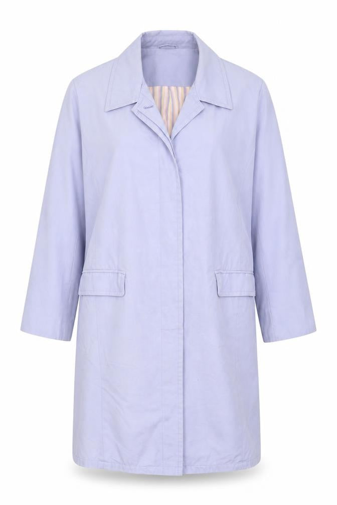 Front view of Agenda women’s blue overcoat coat, size UK 16