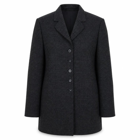 Front view of Basler Women's Grey Button Suit Jacket, size 16