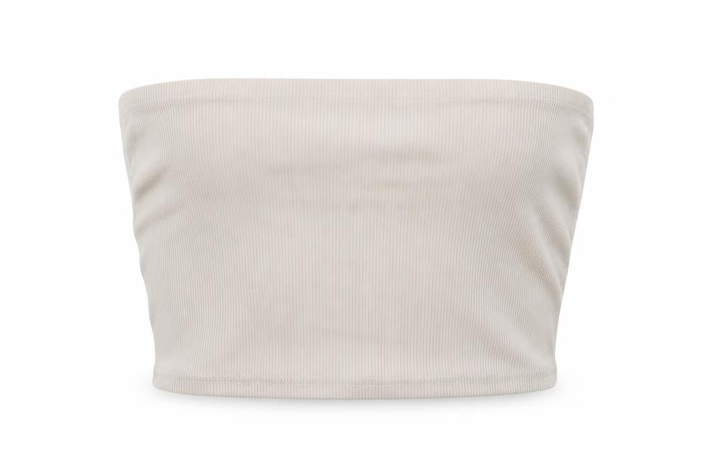 Boohoo Womens Beige   Cropped T-Shirt Size 8