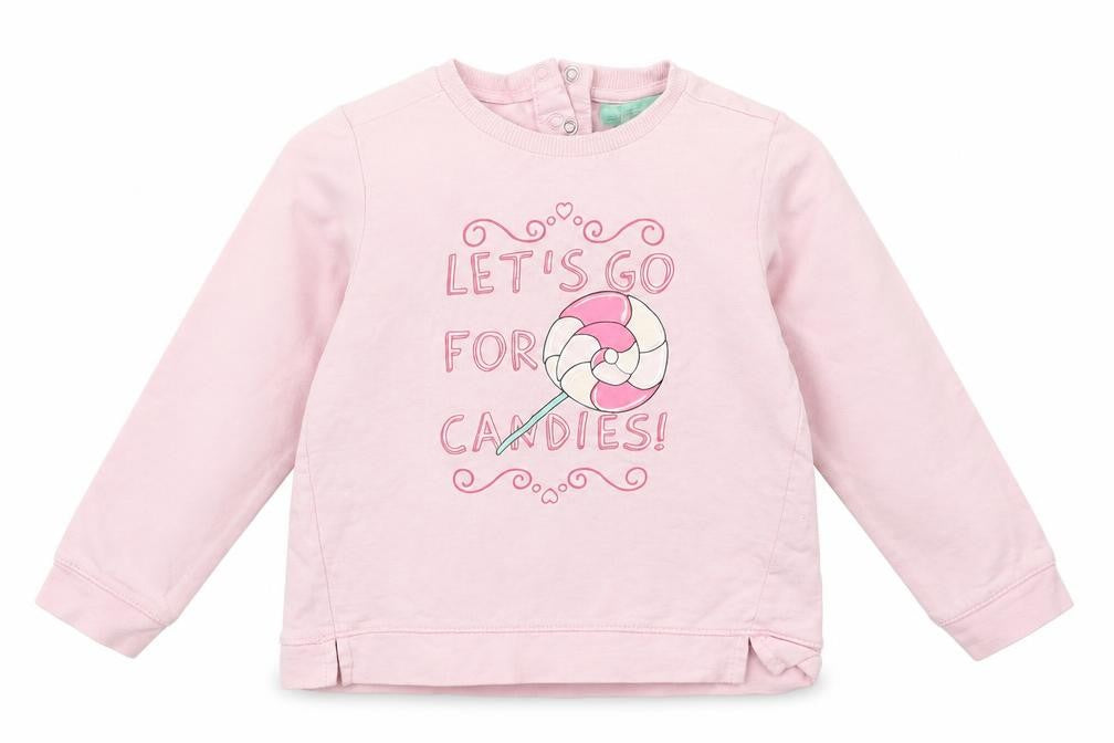 Front view of BABYGILRS girls’ pink jumper, size 2, years