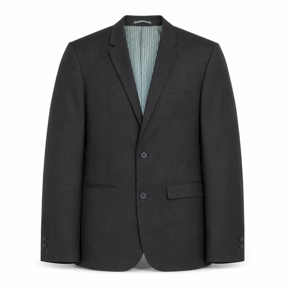 Front view of Goodsouls men’s grey jacket suit jacket, size 40