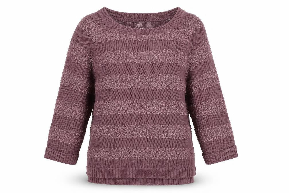 Front view of F&F women’s purple floral jumper, size UK 12