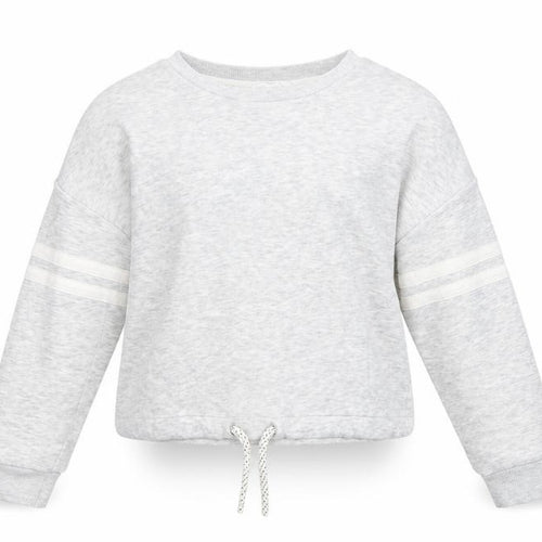 M&S Girls Grey Striped  Pullover Sweatshirt Size 10-11 Years