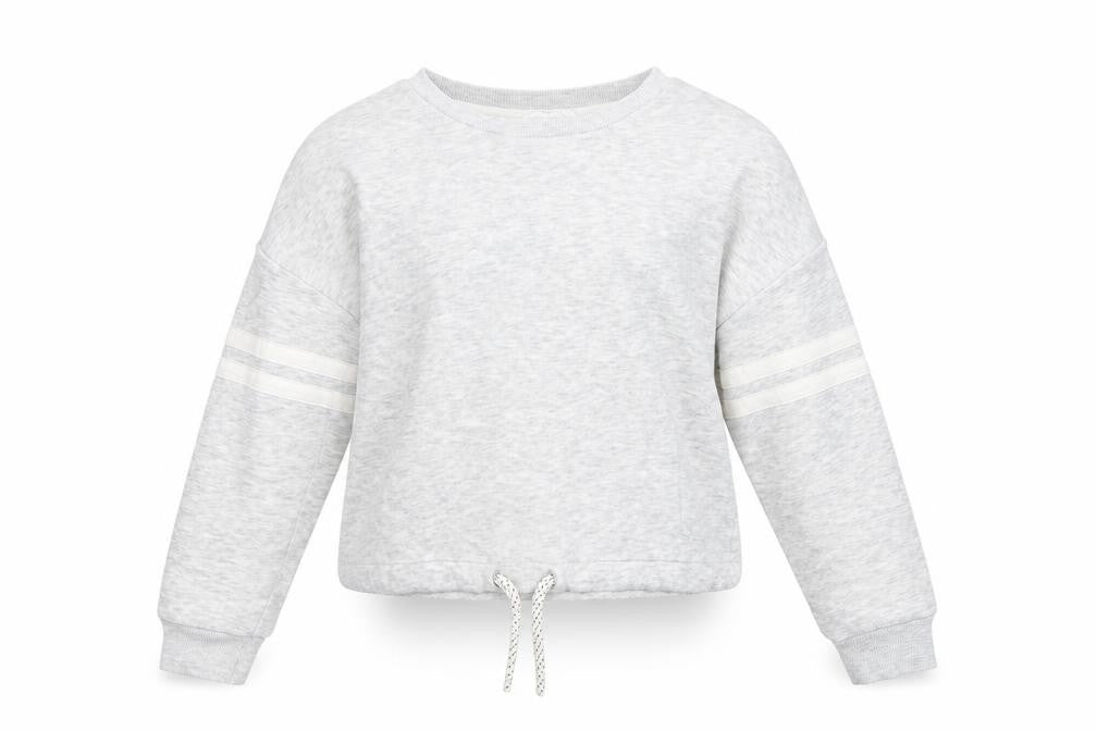 M&S Girls Grey Striped  Pullover Sweatshirt Size 10-11 Years