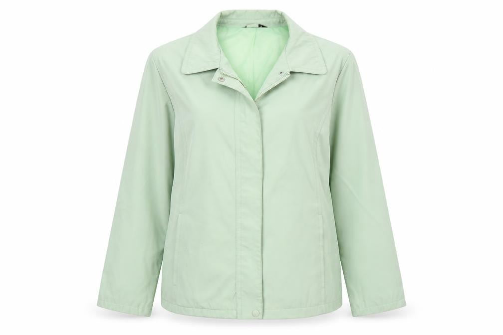 Front view of Bonmarché women’s green jacket coat, size L