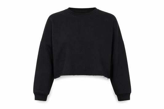 Front view of Primark women’s black pullover sweatshirt, size XS