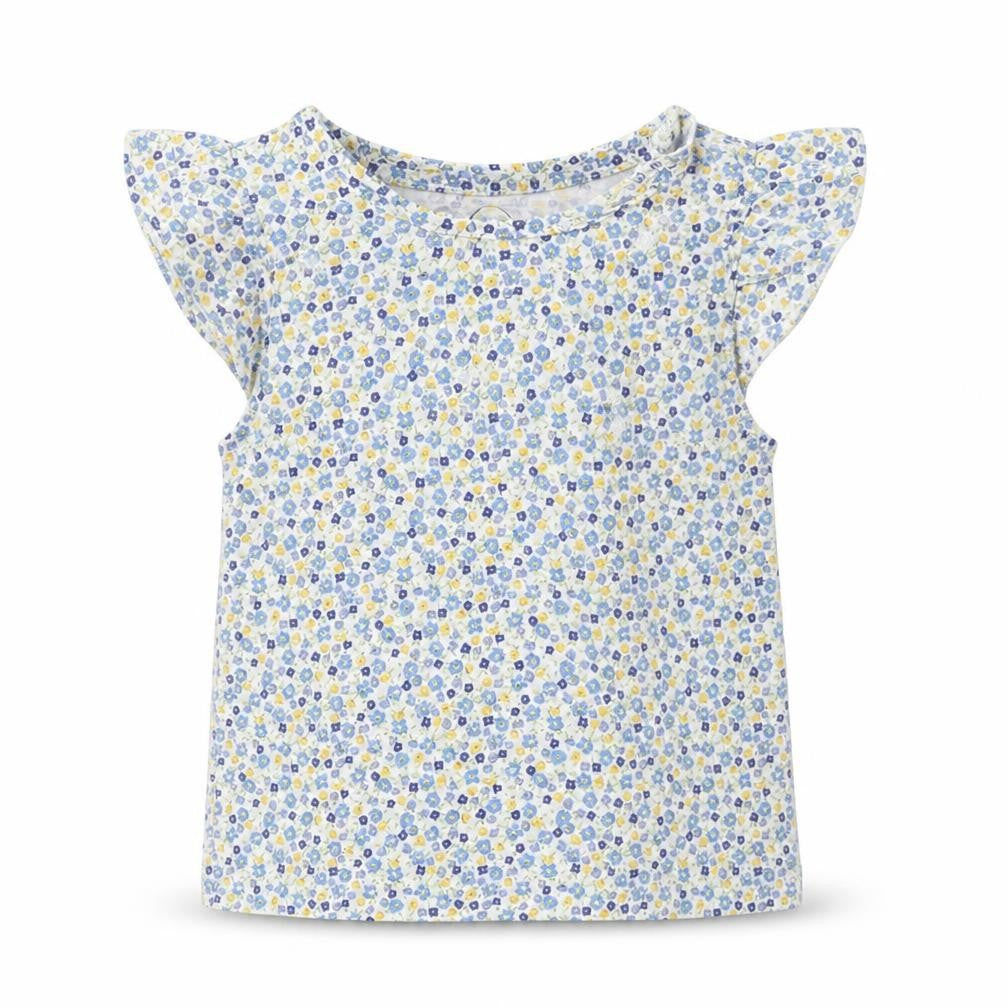 Front view of Mothercare girls’ white polka dot basic t-shirt, size 5, years