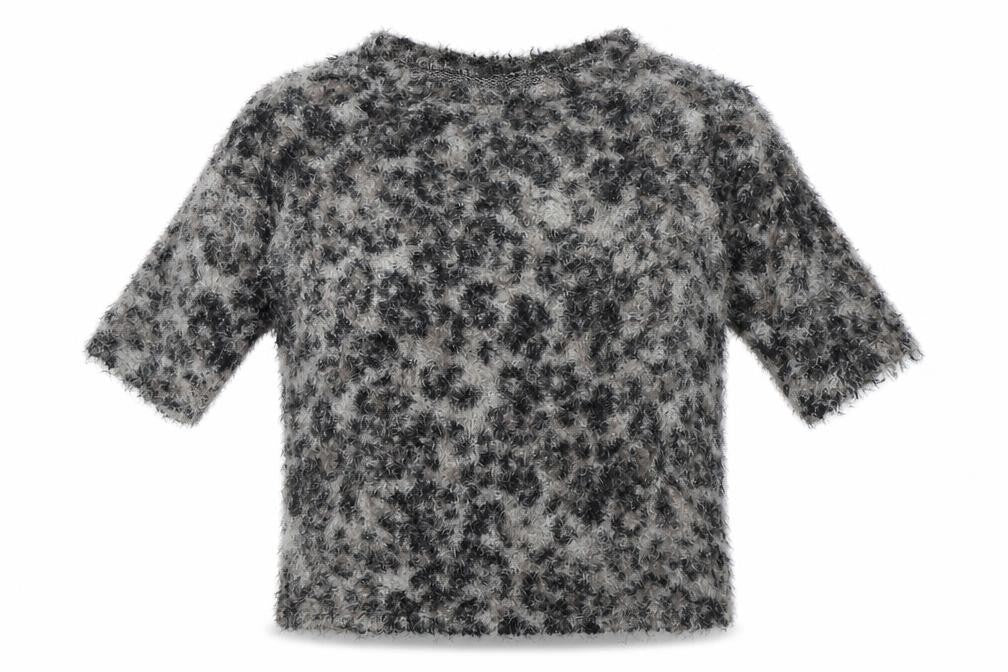 Front view of River Island women’s brown animal print pullover sweatshirt, size UK 10