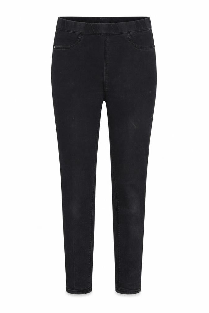 Front view of Papaya women’s green straight jeans, size UK 8, 24-inch leg