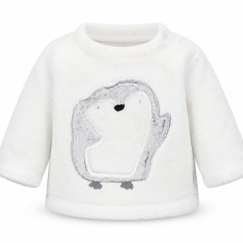 F&F Baby White Solid   Pyjama Top Size 0-3 Months  - animal print detail