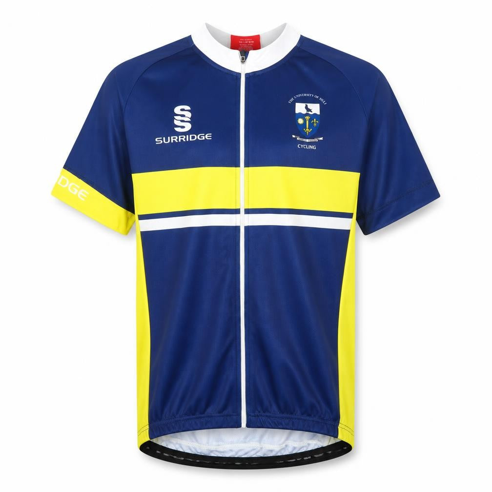 Front view of Surridge men’s blue basic t-shirt, size M