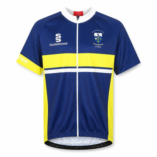 Front view of Surridge men’s blue basic t-shirt, size M