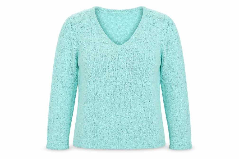 Front view of Tina Taylor women’s green basic blouse, size M
