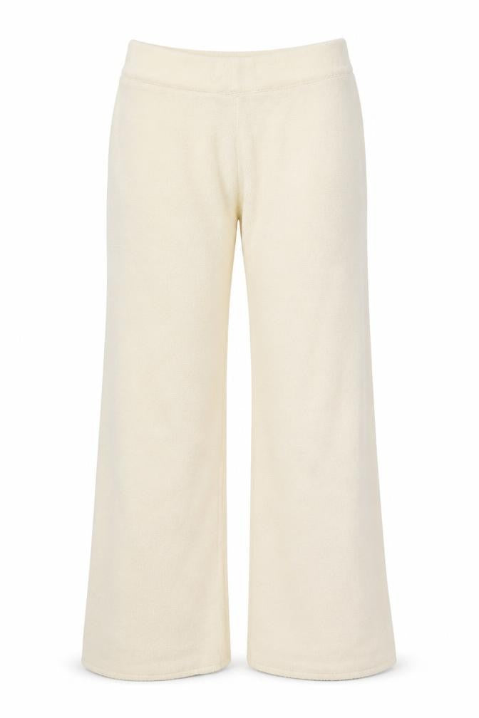 Front view of Brave Soul women’s ivory solid chemise pyjama pants, size S