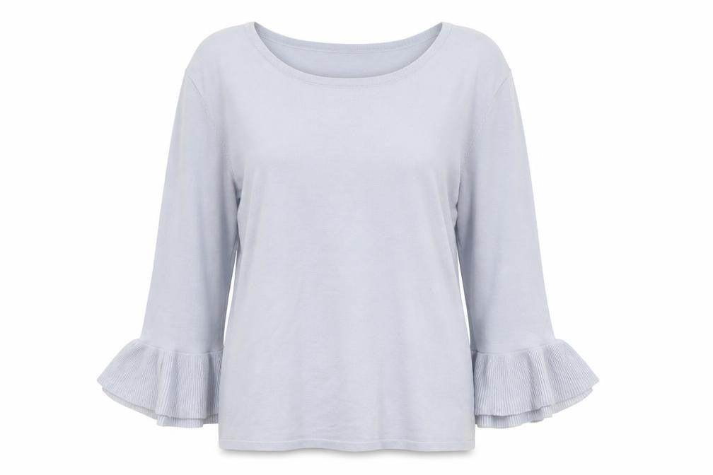 Front view of Bassini women’s blue jumper, size L