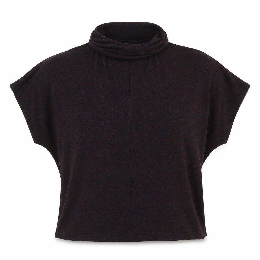 Front view of Papaya women’s purple basic blouse, size S