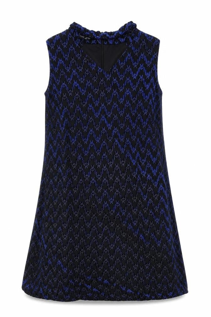 Front view of Fashion Union women’s blue mini, size UK 10