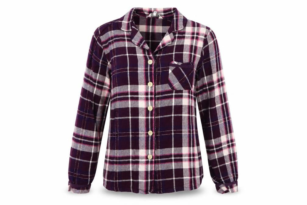 Front view of RJR.John Rocha women’s pink check basic button-up, size UK 12