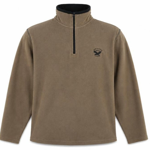 Atlas Mens Brown  Flannel Henley Jumper Size XL