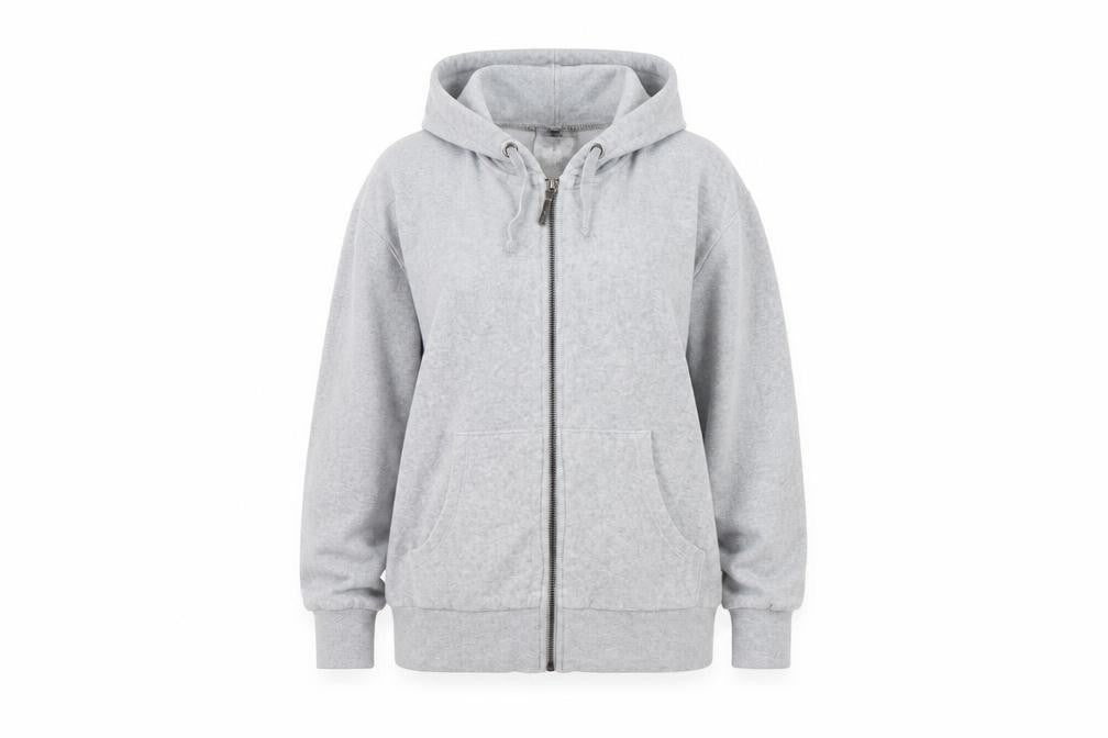 Front view of Marks & Spencer women’s grey jacket, size UK 14