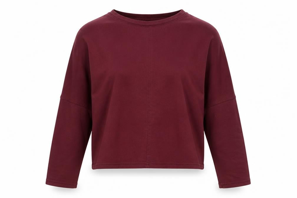 Front view of New Look women’s red jumper, size UK 10