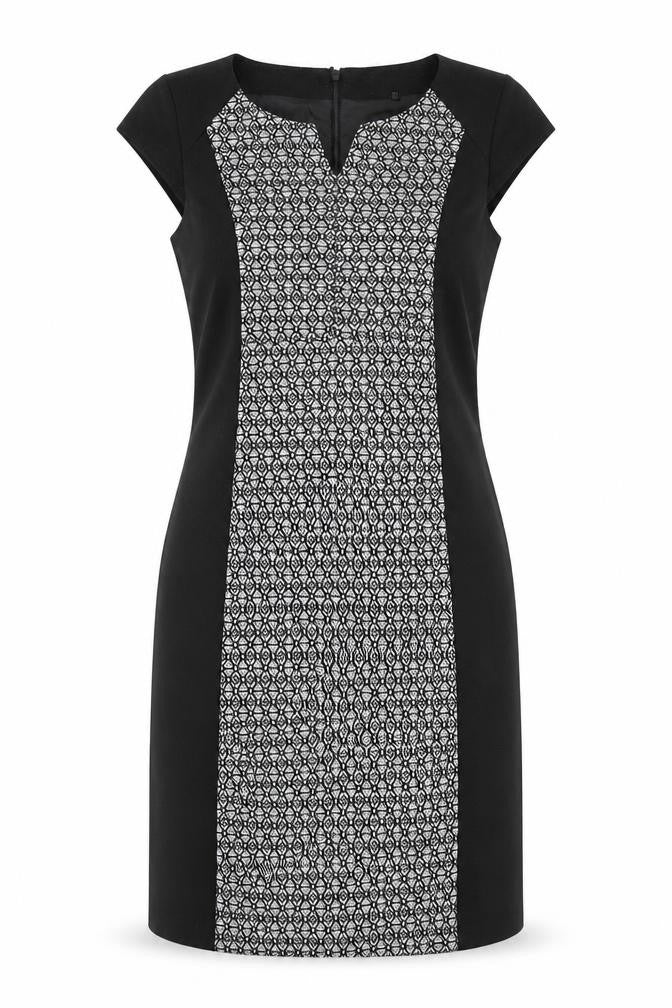 Front view of Next women’s black sheath, size UK 10