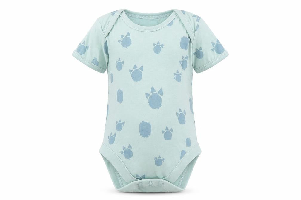 George Baby Blue Animal Print  Babygrow One-Piece Size 3-6 Months  - Dinosaur Print
