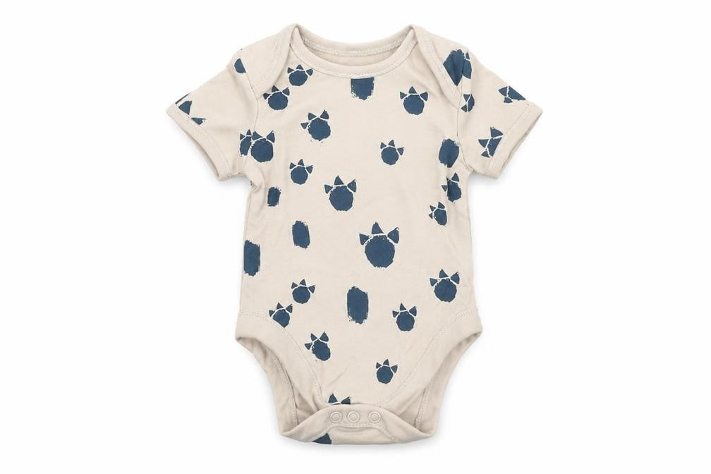 George Baby Beige Animal Print  Babygrow One-Piece Size 3-6 Months  - Dinosaur Print