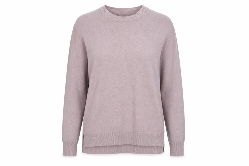 Front view of H&M women’s purple jumper, size L