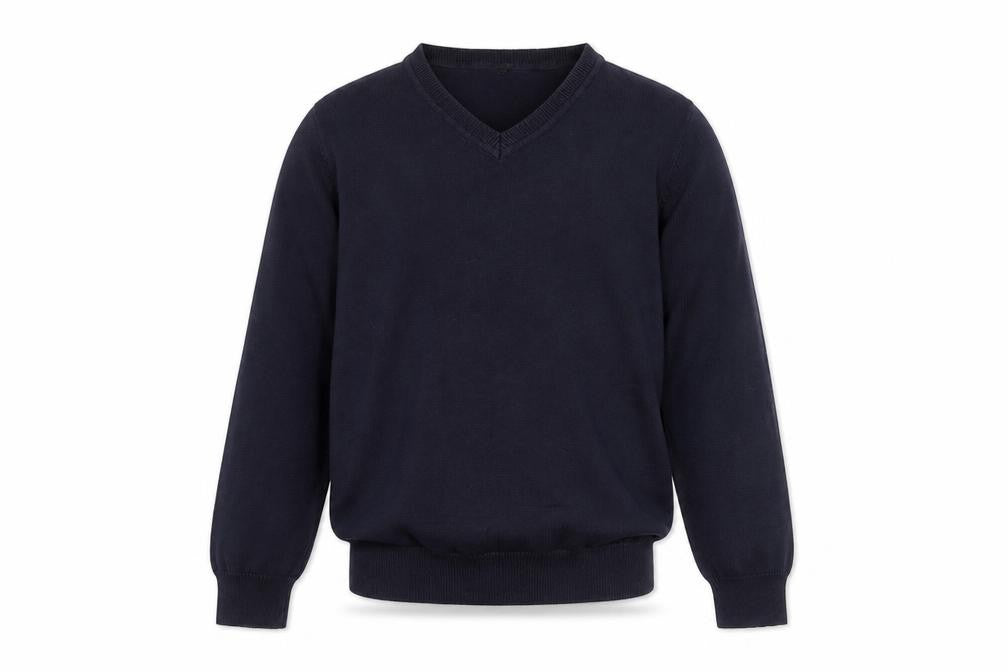 Front view of George girls’ blue jumper, size 7-8, years
