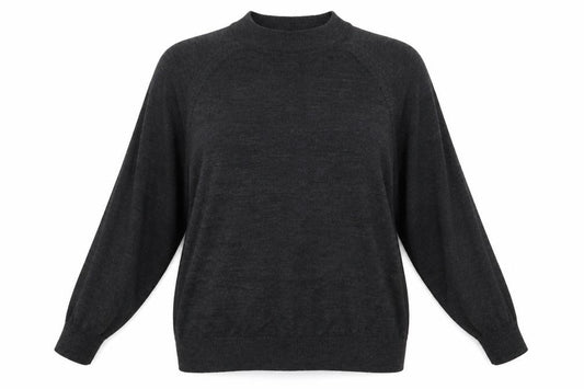 Front view of Classic Knitwear women’s grey jumper, size UK 18