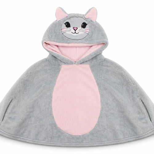 George Girls Grey   Cape Jumper Size S  - Bunny Cape