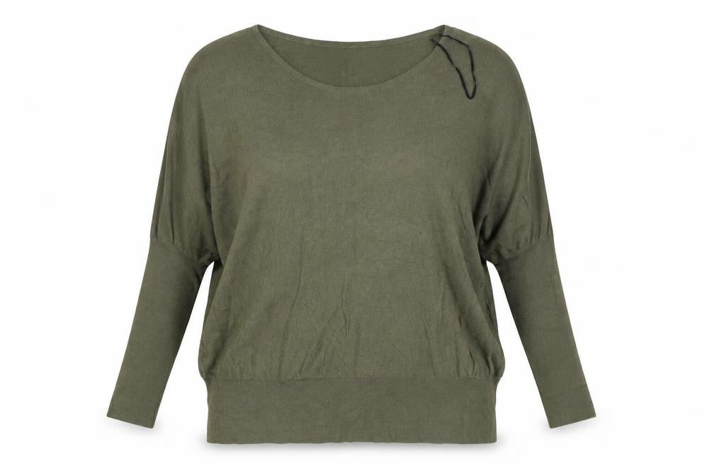 Front view of Bonprix women’s green jumper, size XL