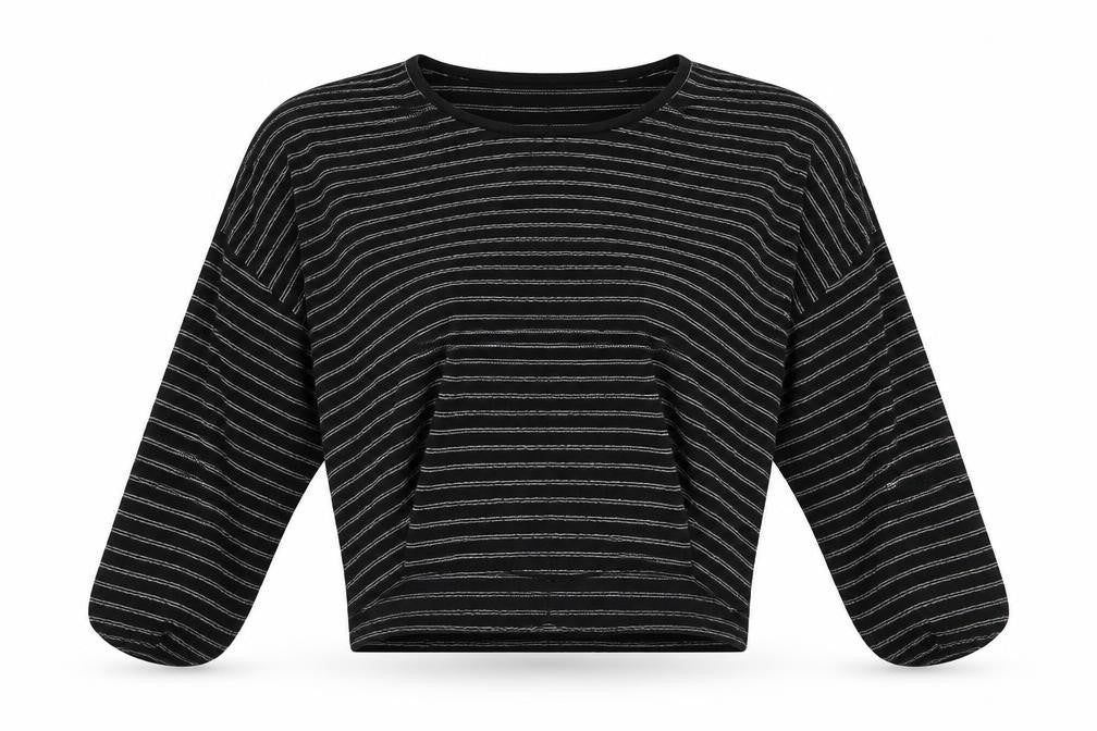 Front view of Oasis women’s multicoloured striped jumper, size M