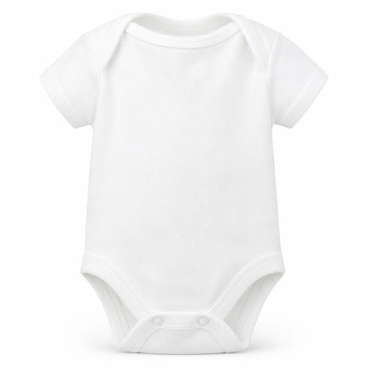 Front view of Next Baby White Babygrow One-Piece Size Newborn