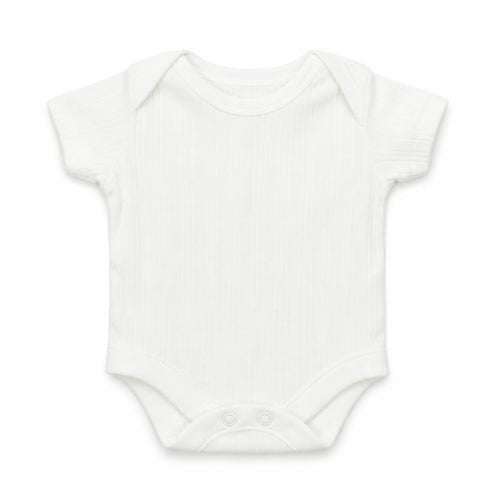 Nutmeg Baby White Striped  Babygrow One-Piece Size Newborn
