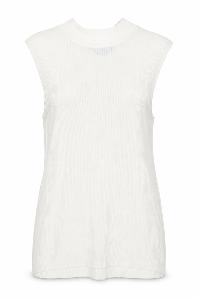 Front view of Dorothy Perkins women’s ivory basic t-shirt, size UK 14
