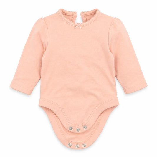 Front view of George girls’ orange babygrow one-piece, size 3-6, months