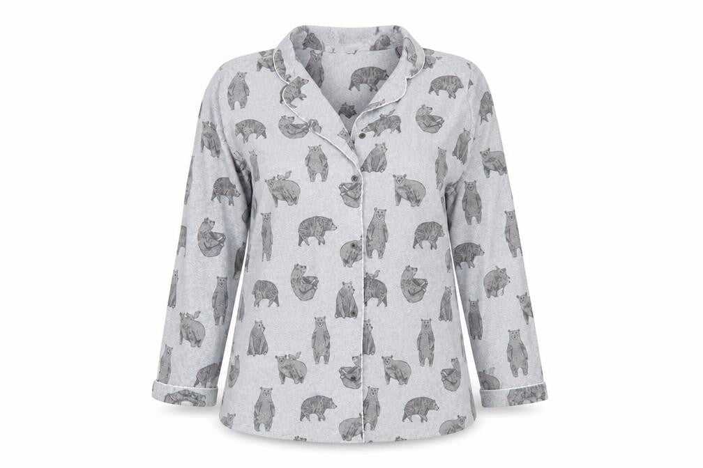 Front view of Next women’s grey pyjama top, size S