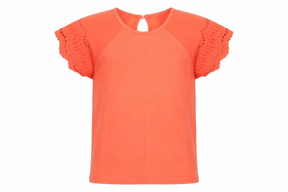 Front view of Tu girls’ orange basic t-shirt, size 6, years