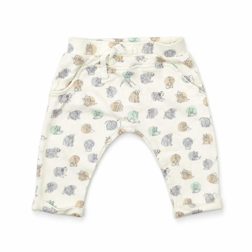 George Baby Beige Animal Print  Jogger Trousers Size 3-6 Months  - Lion king