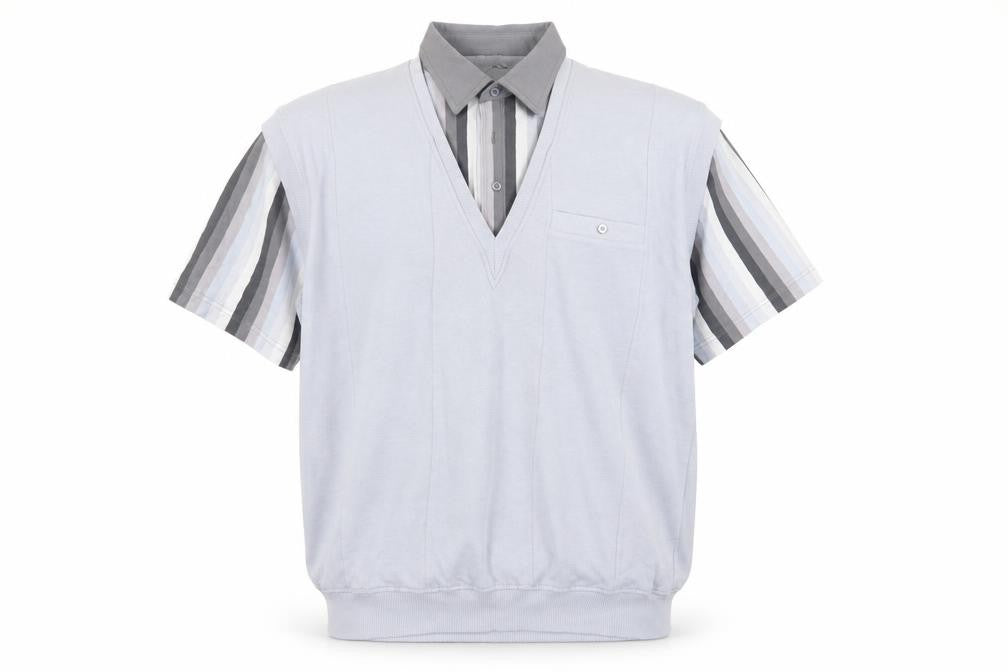 Front view of Bar Harbour men’s blue jumper, size M