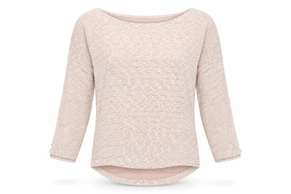 Front view of Papaya women’s pink jumper, size UK 8