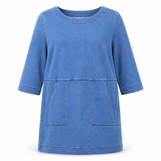 Front view of Nutmeg women’s blue a-line, size UK 12